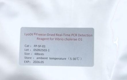 LyoDt® معرف واکنش زنجیره ای پلیمراز (PCR) با زمان واقعی پودر خشک شده انجمادی برای تشخیص ویبریو کلرا O1 - بدون نیاز به زنجیره سرد و از پیش توزیع شده تک آزمایشی